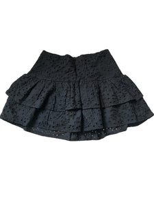 Katie J NYC junior girls black eyelet skirt XS