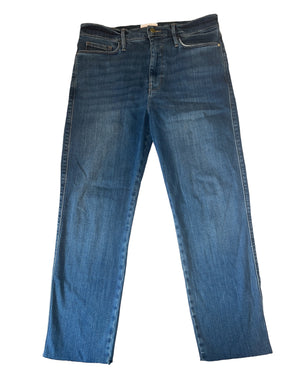 Frame women’s Le Sylvie Slender straight leg jeans in Bonhill 31
