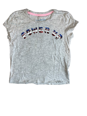Rockets of Awesome girls Power Up red white and blue sequin tee 5