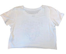 Prince Peter women’s/junior’s Fearless tiger graphic distressed cropped tee XS