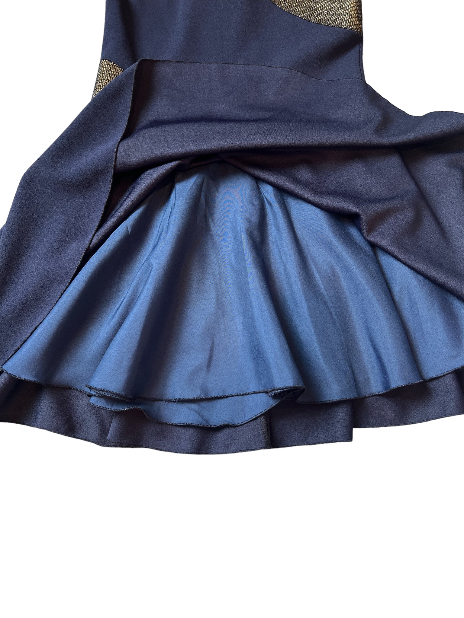 zoe ltd party dresses Zoe LTD Girls Navy Metallic Gold Skuba Mesh Fit & Flare Skater Party Dress 7 NWT