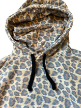 Katie J NYC tween girls leopard print pullover hoodie sweatshirt with mask insert L(12)