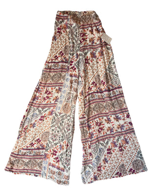 Free People women’s Wide Open Spaces gauzy wide leg floral pants XS NEW