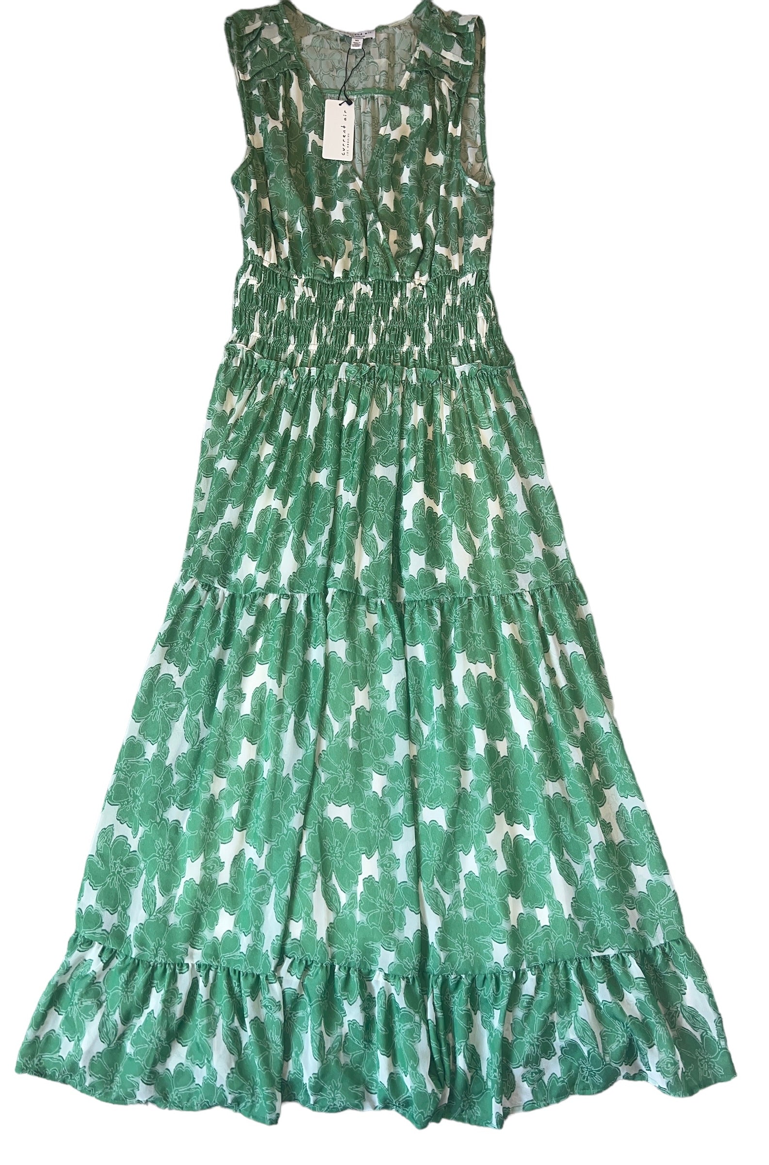 slim fit dress slacks Current Air Women’s Floral Jacquard Tiered Maxi Dress Xs New