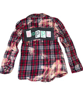 Play Six girls HAPPY bleached flannel button down shirt 5