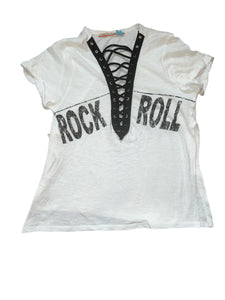 Vintage Havana girls Rock Roll lace up open sides top M(10-12)