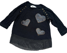 Random Hearts baby girl studded mesh hearts top 3-6m