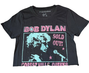Prince Peter women’s/junior’s Bob Dylan distressed cropped tee XS
