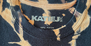Katie J NYC Livi tween girls ribbed reverse tie dye cropped tee L(12)