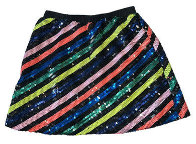 Rockets of Awesome girls sequin striped mini skirt 8