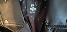 Ikks girls vegan leather Good Vibes star studded moto jacket 8
