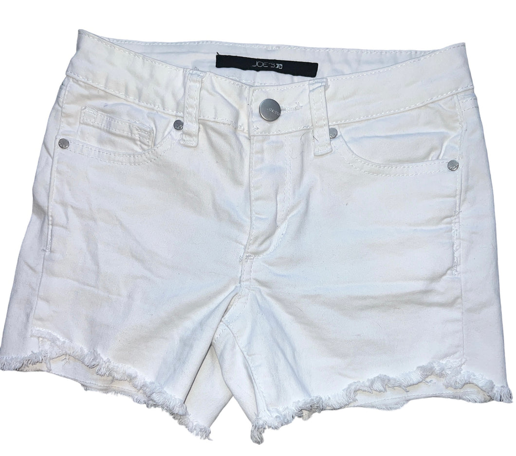 Joe’s Jeans girls white cutoff stretch denim jean shorts 12