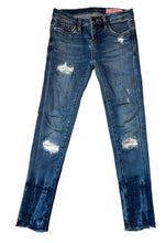 Blank NYC girls Skinny Classique distressed raw hem jeans 7