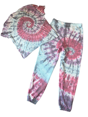 Firehouse girls 2pc tie dye tee & sweats set XL