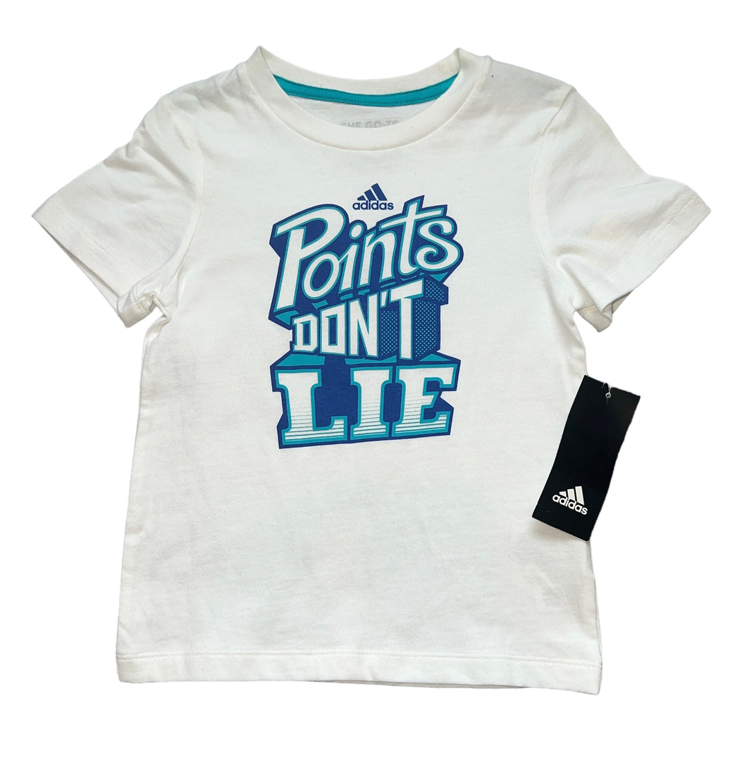 Adidas boys Points Don’t Lie tee 3T NEW