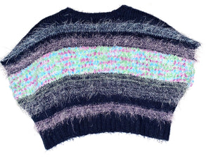 Splendid toddler girls striped mohair poncho sweater 4T