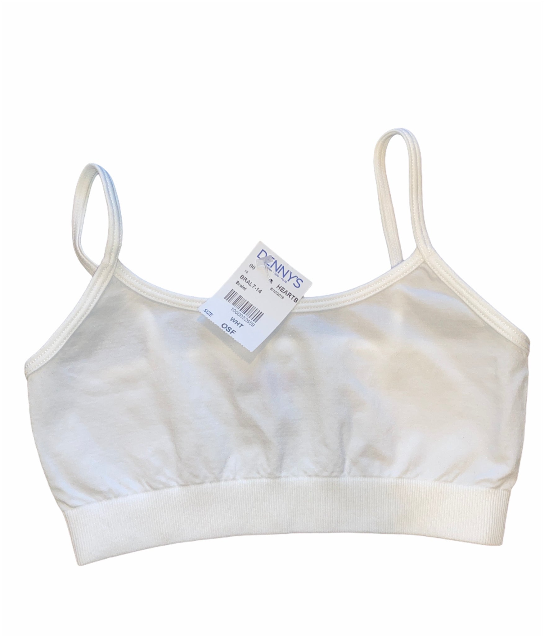 Heartbreaker girls cami sports bra white OS(7-14) NEW – Makenna's Threads