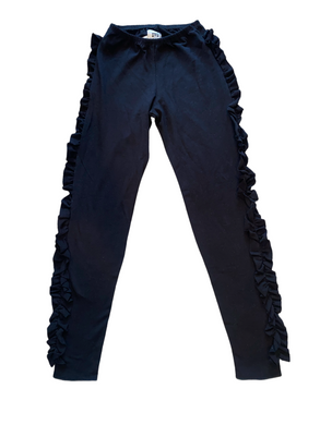 Hope Jeans girls black ruffled pants 12