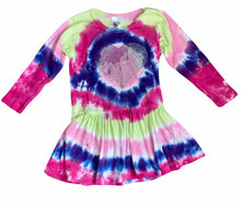 Zinnias toddler girls tie dye dress with beaded dripping heart 2T