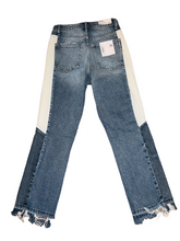 Vervet women’s Beverley colorblock denim super high-rise straight cropped jeans 25 NEW