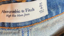 Abercrombie & Fitch women’s High Rise Mom Jeans in medium ripped 4(27) Short NEW