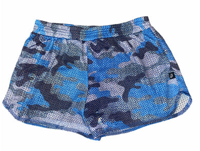 Terez big girls camouflage mesh layered shorts L(14)