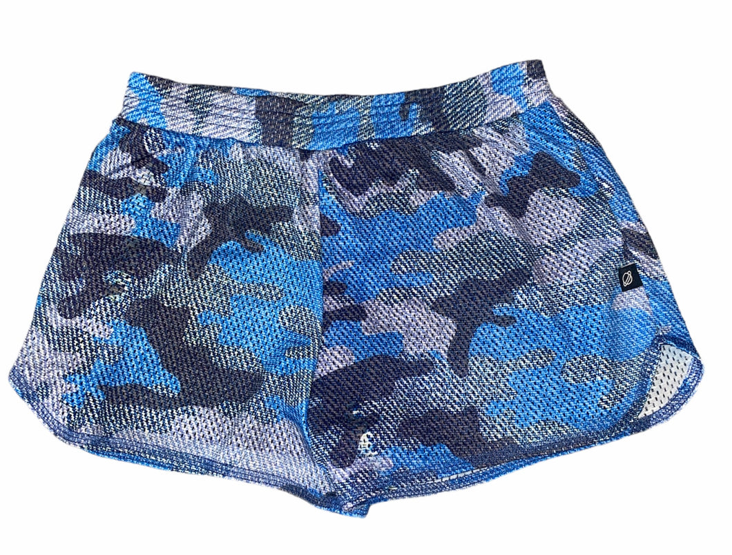 Terez big girls camouflage mesh layered shorts L(14)