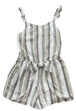 Abercrombie girls striped woven romper with bow 9-10