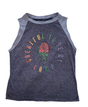 Chic 2 Chic girls Grateful To Be At Camp rose graphic muscle tank L(14)
