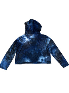 Cheryl Creations juniors tie dye cropped hoodie top S