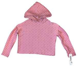 Cheryl Creations Kids little girls cropped jacquard hoodie S(4) NEW