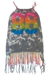 Flowers By Zoe girls neon rhinestone fringe tunic tank 6