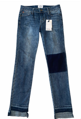 Hudson kids big girls hi low shadow patch skinny jeans 14 NEW