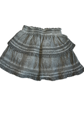 Katie J NYC tween girls stone wash crochet skirt L(12)