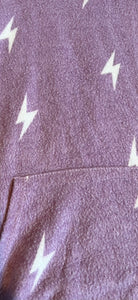 Pixie Lane girls 2pc cozy knit lightning bolts lounge set 9/10