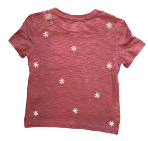 Gap girls embroidered flower pocket tee shirt S(6-7) NEW