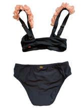 Pily Q girls flower ruffle strap bikini swimsuit 6(runs small)