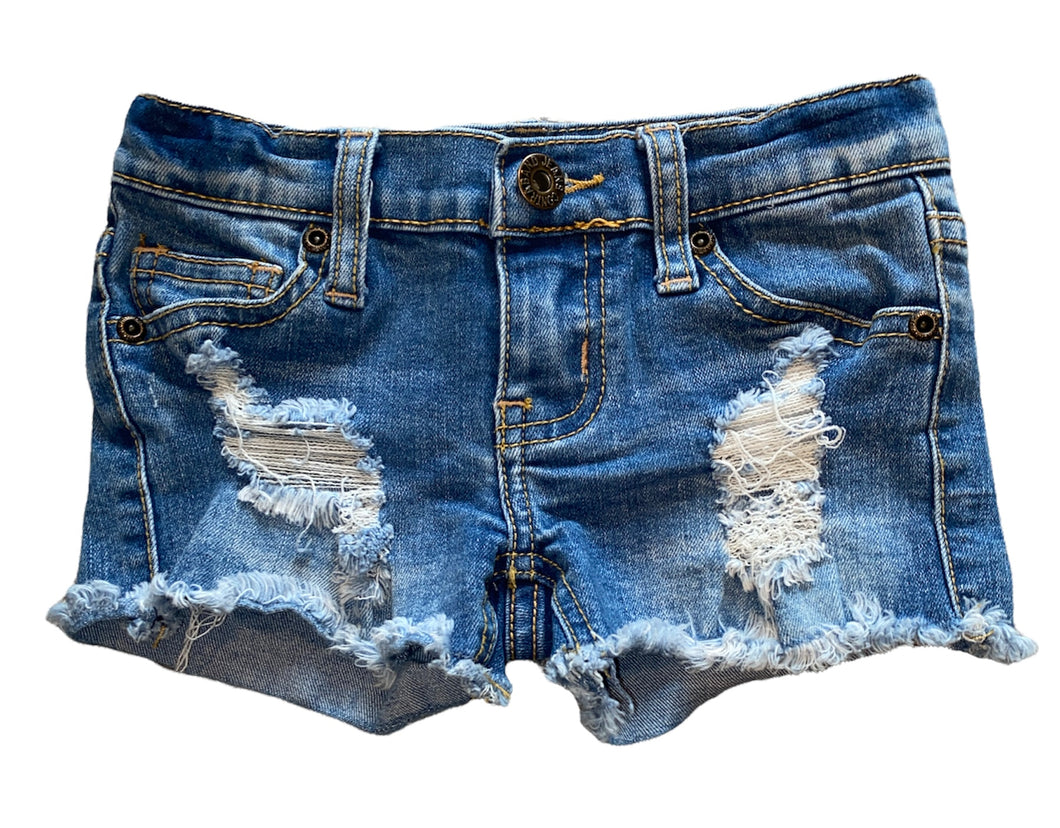 Contraband girls stretchy ripped cutoff  jean shorts 5