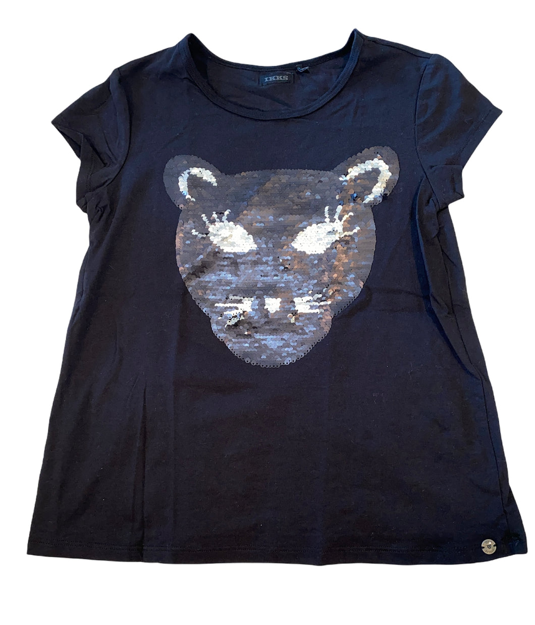 Ikks girls flip sequin jaguar tee shirt 10