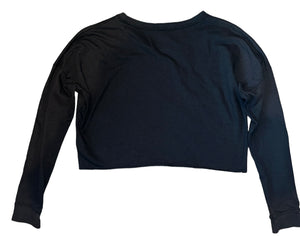 Tween girls long sleeve cropped CHILL top XL(14/16)