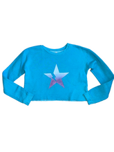 So Nikki girls cropped star bolt pullover sweatshirt XL(16)
