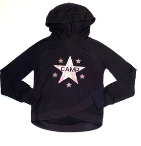 Danskin NOW girls pullover camo star Camp hoodie XS(4/5)