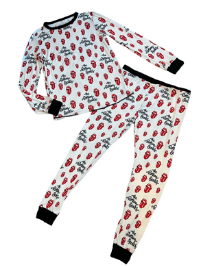 Rowdy Sprout girls 2pc Rolling Stones sleep/lounge set 14