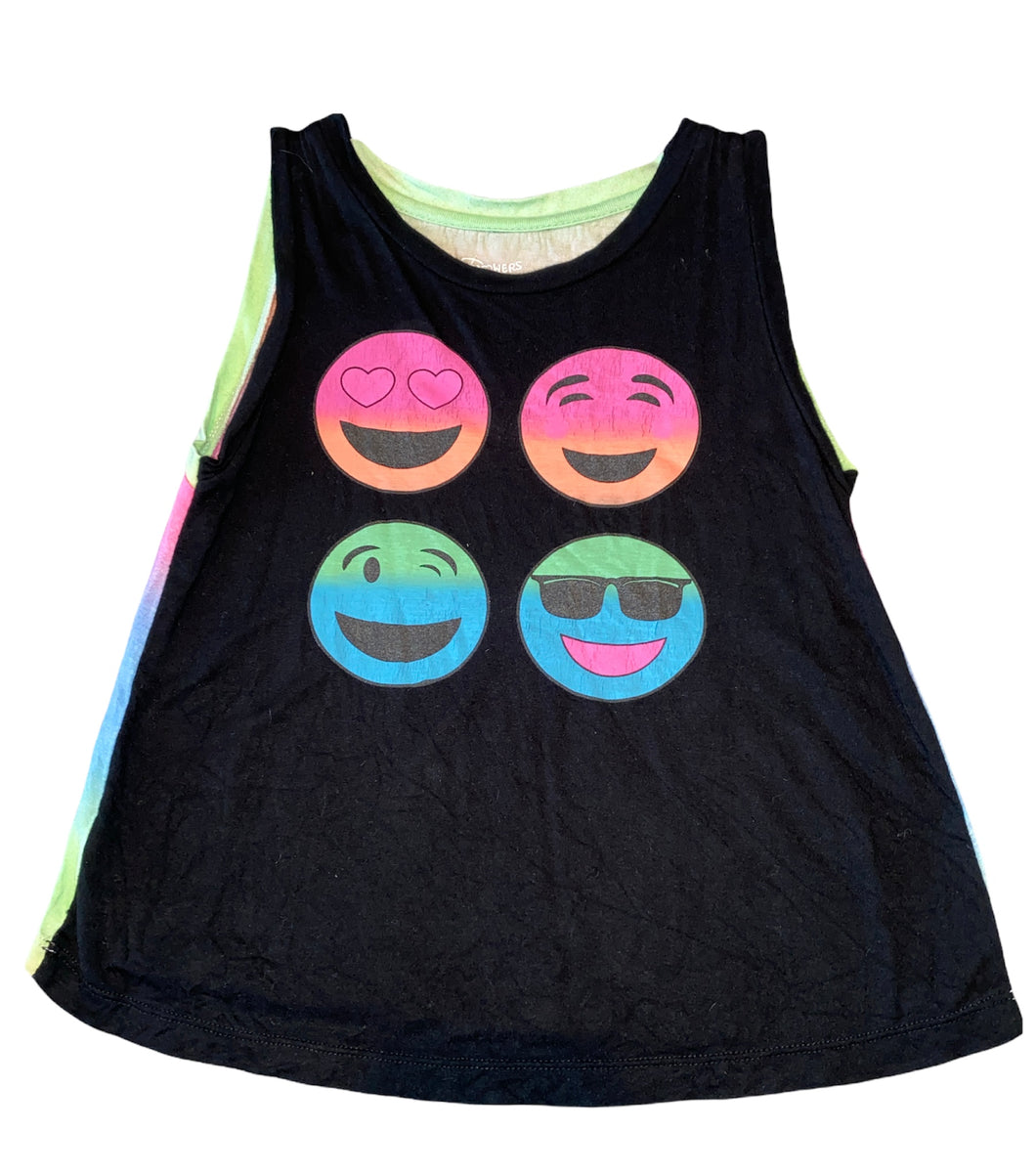 Flowers By Zoe toddler girls happy faces tank top 3T