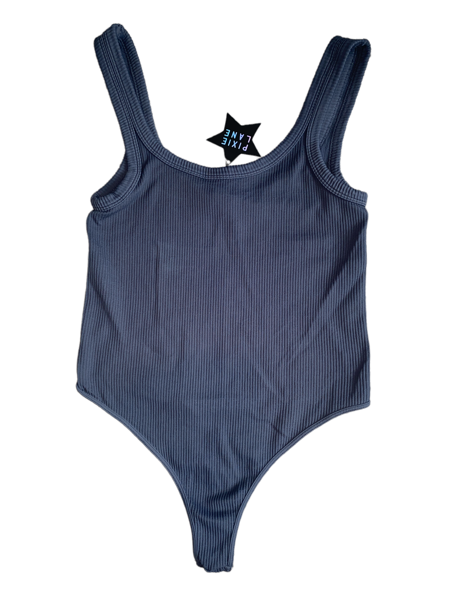 Pixie Lane women's navy ribbed bodysuit ONE SIZE NWT – Makenna's