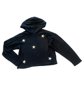 Chic 2 Chic girls cropped knit stars hoodie top M(10-12)