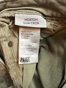 Paige Jeans women’s Hoxton Slim crop jeans in green 25