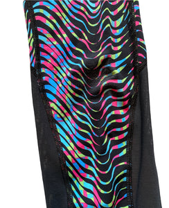 Nike women’s cropped mesh panel geometric print running workout leggings S