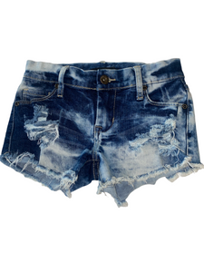 Contraband girls stretchy acid wash ripped cutoff jean shorts 8