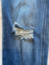 Just Black Denim women’s high rise boot leg distressed jeans 25